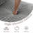 Upholstered Light Gray Faux Rabbit Fur Flannel Rectangle Ottoman, Modular Part For Sectional Sofa-582774871