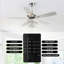52" Beedle 5 - Blade 2-Tier Crystal Ceiling Fan with Remote Control and Light Kit Included