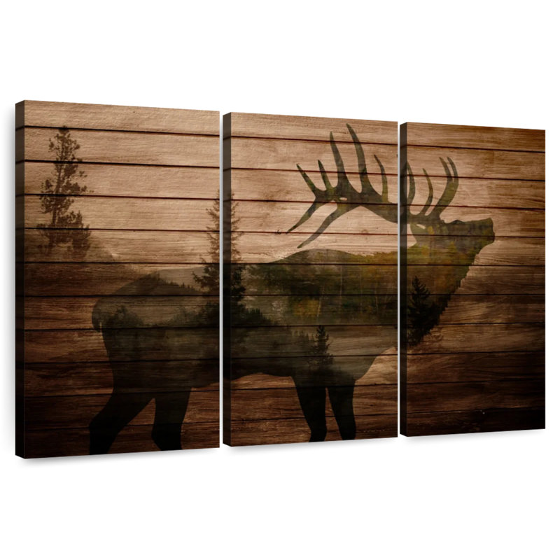 Brampt Elk Woods I, 28" H x 45" W