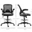 Chaise haute en filet, réglable de 41,75 po à 49,5 po, couleur noire, siège et mobilier de bureau confortables, repose-pieds réglable, soutien lombaire, rembourrage