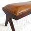 Banc en cuir brun clair Chad