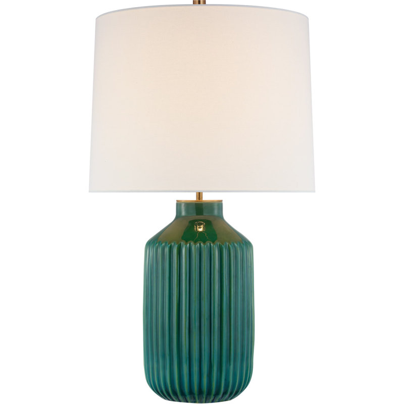 Braylen Table Lamp, Emerald Green Crackle