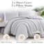Ensemble de housse de couette en microfibre à motif de jacquard Bali Collection Bali-68026126-68026125