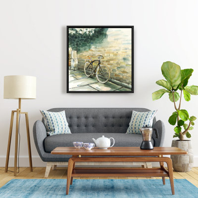 Old Urban Bicycle Canvas | Transportation Bedroom Decor Brown