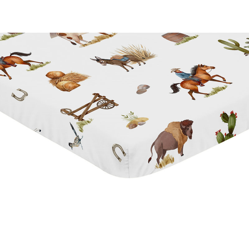 Mini drap-housse pour lit de bébé Country Western par Sweet Jojo Designs