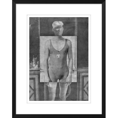 Wendover Art Group Vintage Swimmer 1 - Picture Frame Graphic Art On Paper In Black
