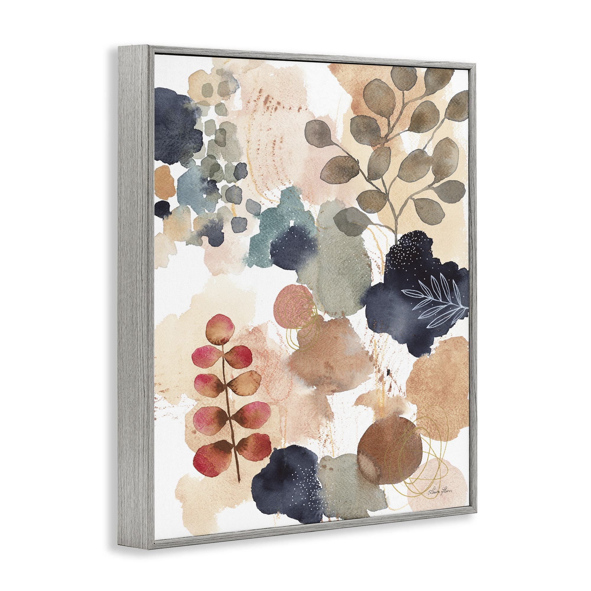 Stupell Industries Abstract Botanical Shape Collage Modern Boho ...