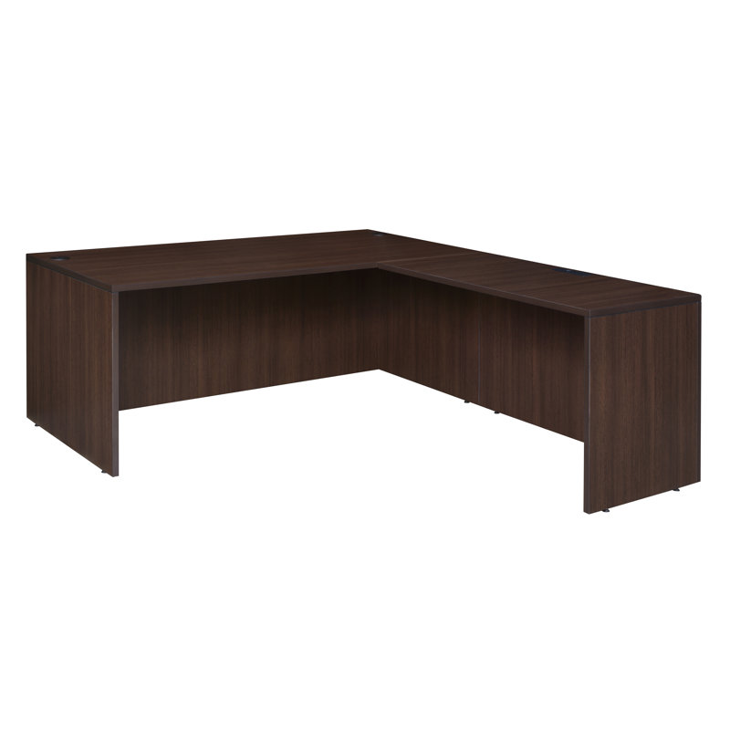 Crédence d'angle Nevjana, 29" H x 71" W x 77" D, Neo Walnut