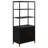Kenneth Black 3-Shelf Radio Weave Accent Cabinet-1394946467