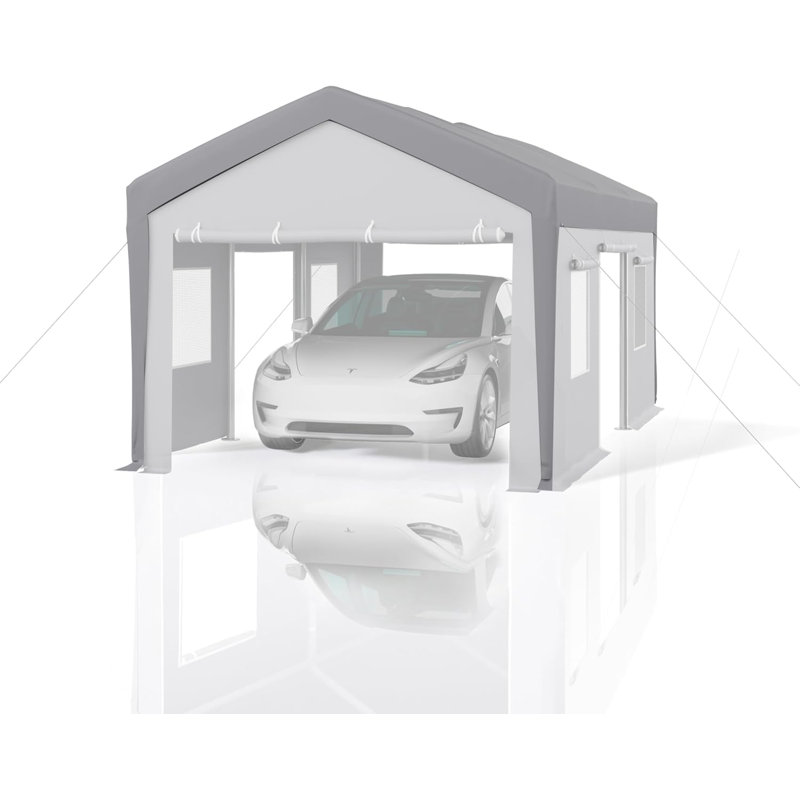 Replacement Canopy Cover Top Heavy-Duty Carport Cover - 200G PE Waterproof & UV-Resistant Replacement Canopy Top Only Easy Installation