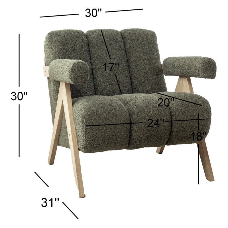 Fauteuil Bula, Polyester vert, 2