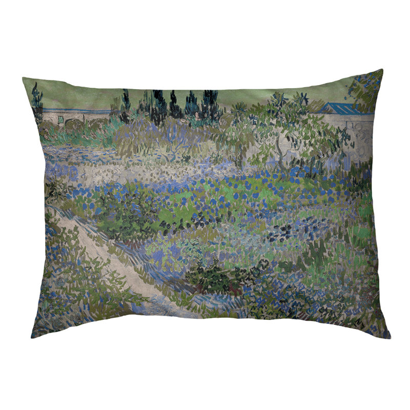 Coussin pour chien bluhender garten Burk, Grand (l 52 po x P 42 po x H 7,1 po), Vert, bleu et gris