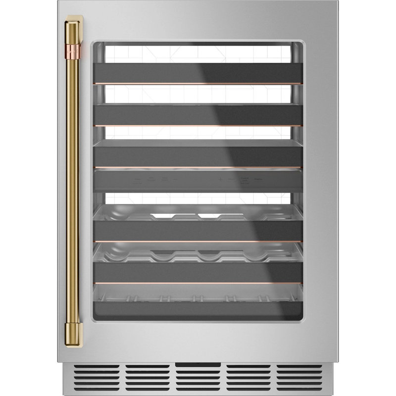 Undercounter Refrigerator Bar Pull, Brushed Brass