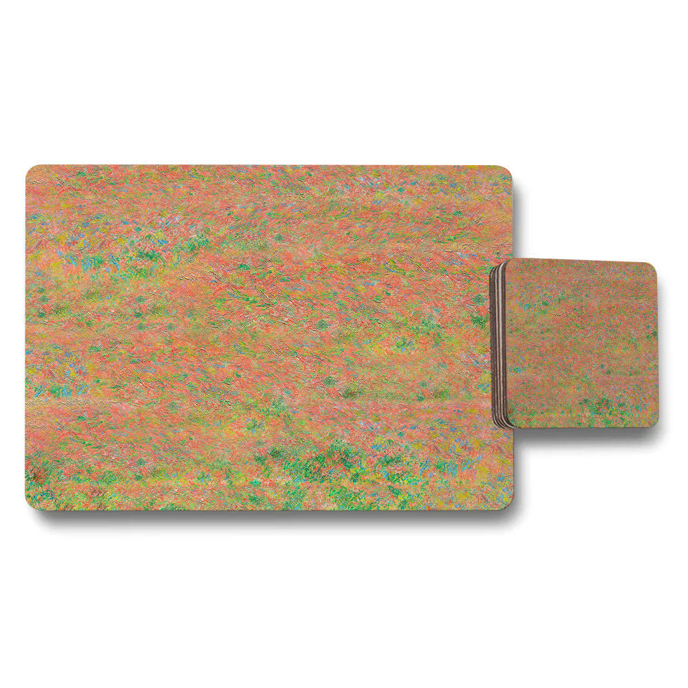 Colorful Abstract Placemat Coaster Set Multicolor Pattern