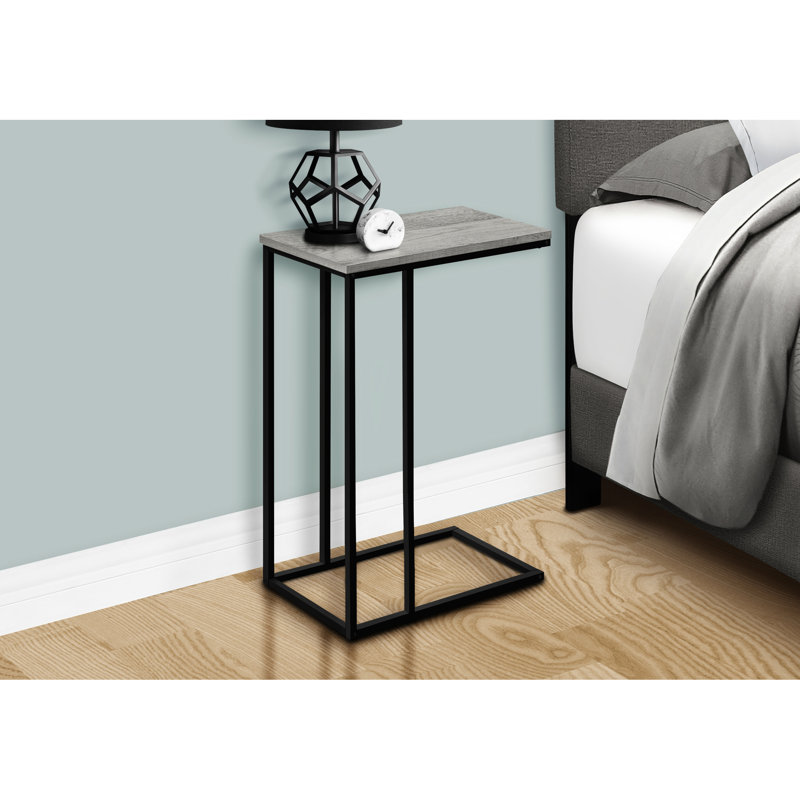 Table moderne pour - stratifié gris et pièce décorative sur le dessus