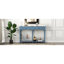Console bleu marine avec 4 tiroirs et tablette ouverte By. Pin rétro de style rétro. Le plateau de table robuste peut supporter 220 lb, le tiroir 15 inférieur et 33 lb. Table fonctionnelle fonctionnelle. Instructions d'assemblage-1800530415