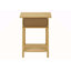 Table d'appoint, table de bout, table de chevet, table d'appoint, tiroir de rangement, chambre à coucher, salon, stratifié naturel à 2 niveaux-555119092