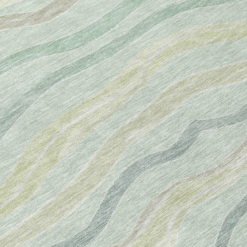 Tapis intérieur / extérieur vert Thalvyn, 10 pi x 14 pi