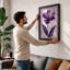 Purple Petals Botanical - Framed Print-351175816-351175812