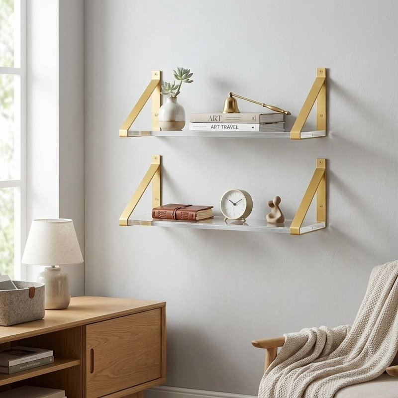 2 Piece Acrylic Floating Shelf