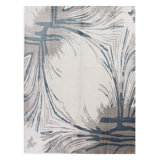 Abstract Area Rug in Blue/Ivory/Gray