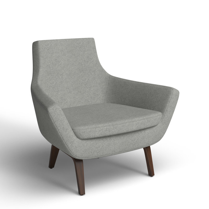 Lakewood Upholstered Accent Chair, Silver Wool