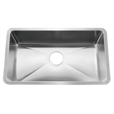Dakota Merian Contemporary Single Bowl Micro Radius Undermount 304 Stainless Steel Kitchen Sink - BSM-3118D