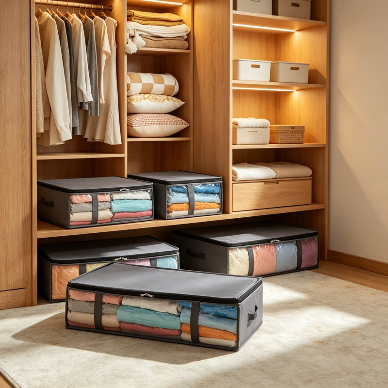 wekli Fabric Underbed Storage