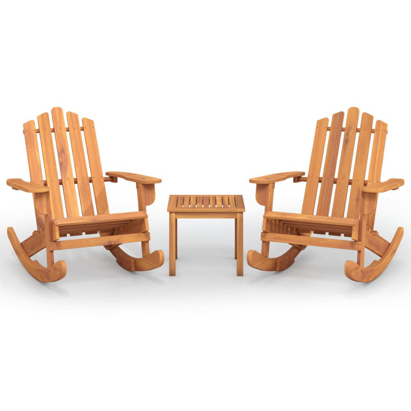 Ensemble de chaises pliantes Adirondack d'extérieur Doncaster, Brun