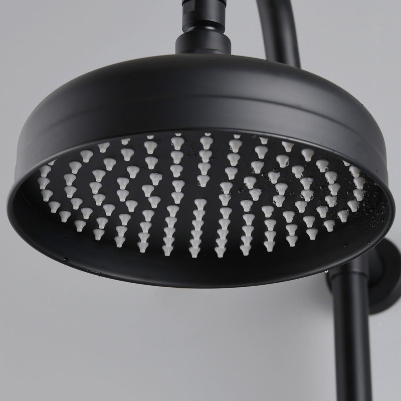 Durable Matte Black Shower Faucets & Systems, Air-injection Rainfall For Modern Bathrooms