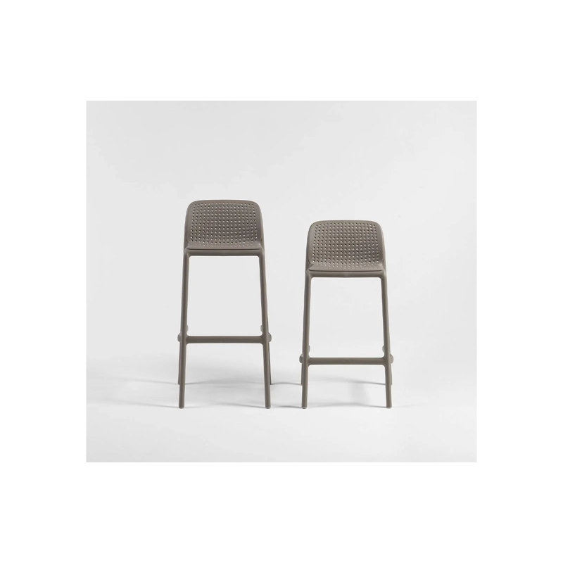Lido Outdoor Bar Stool, Dove Gray