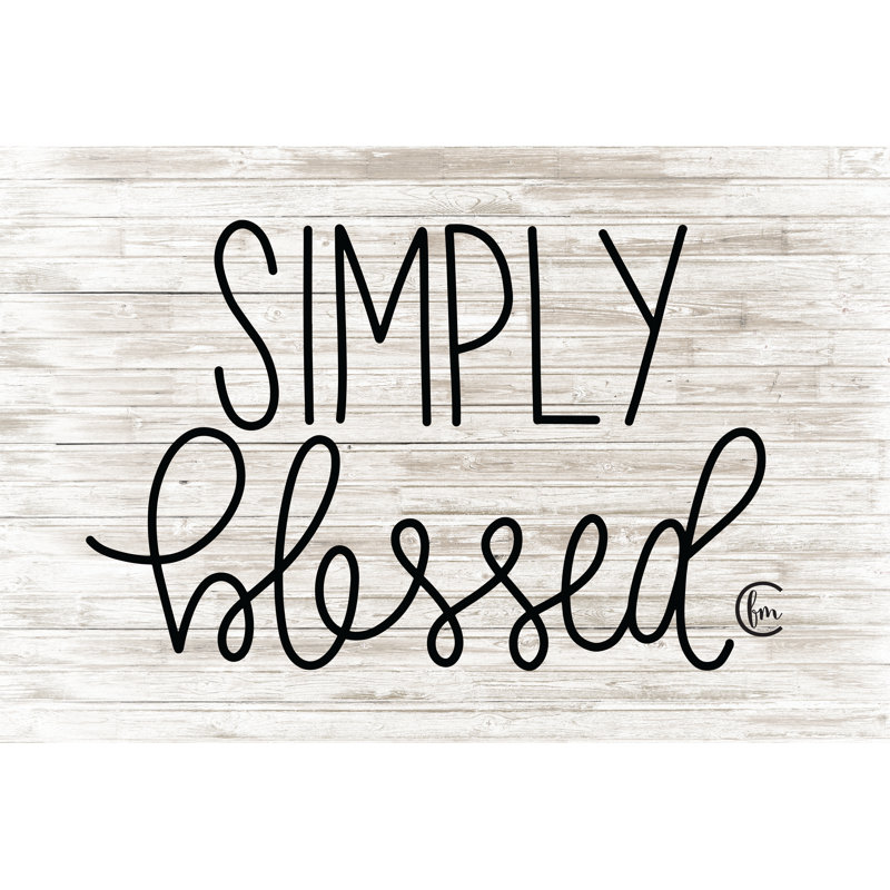 «Simply Blessed» par Fearful Made Creations - impression, Papier avec cadre simple argenté, No, H 8 po x l 12 po