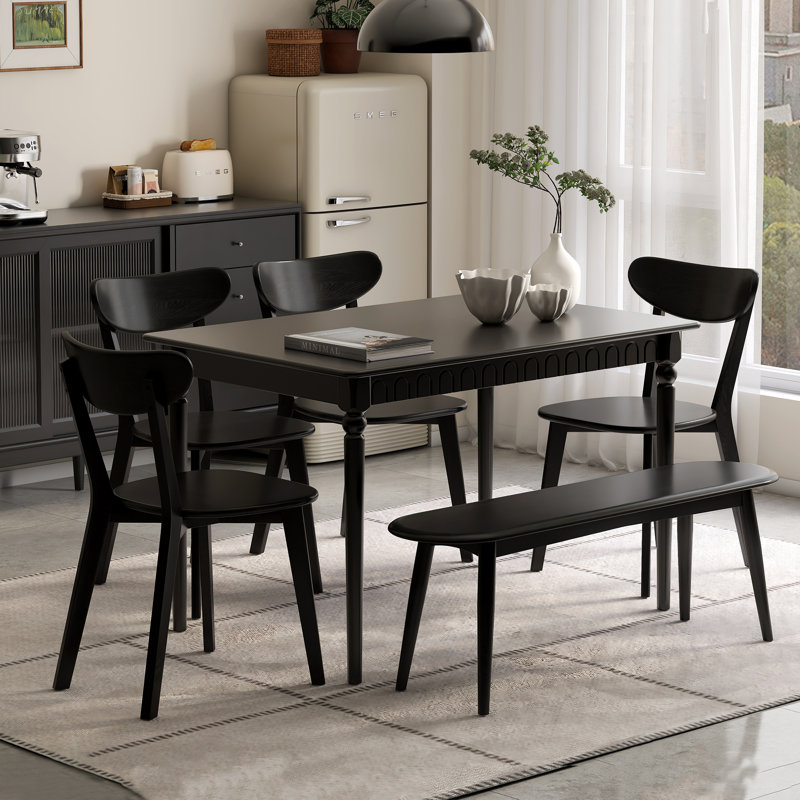 Chaises d'appoint 100% chêne massif H 17,7 po, Chêne noir