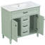 Ensemble de meuble-lavabo simple 36 po avec plateau en céramique Modern-105783537