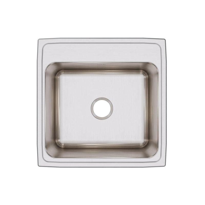 Lustertone 22" L x 22" W Drop-In Kitchen Sink, 0 hole