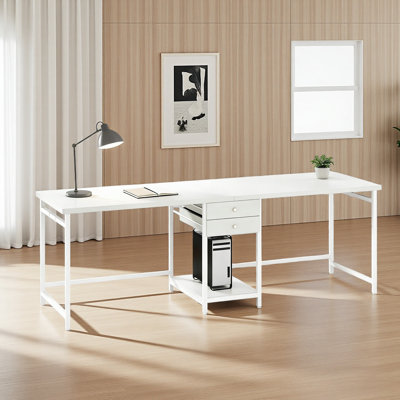 Double poste de travail, bureau d'ordinateur, bureau