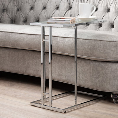 Glass Top C Table End Table