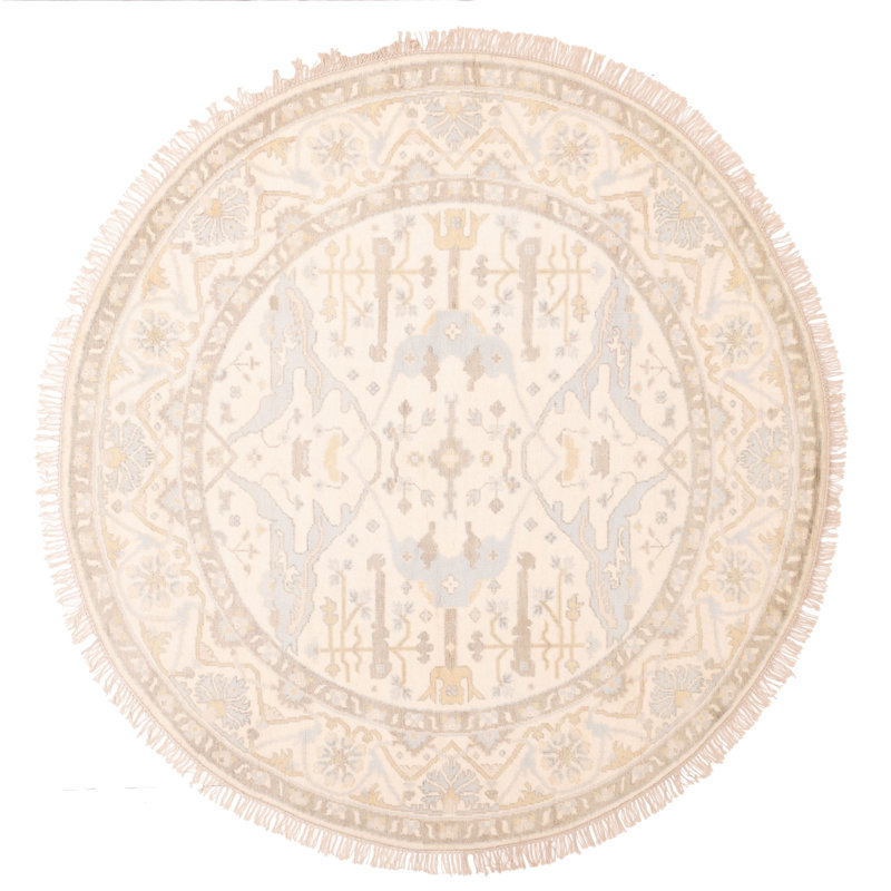 Tapis ivoire Royal Oushak 8 pi 0 po x 7 pi 9 po