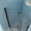 Porte de douche pliante sans cadre avec verre trempé l 34 po x H 72 po-109554001