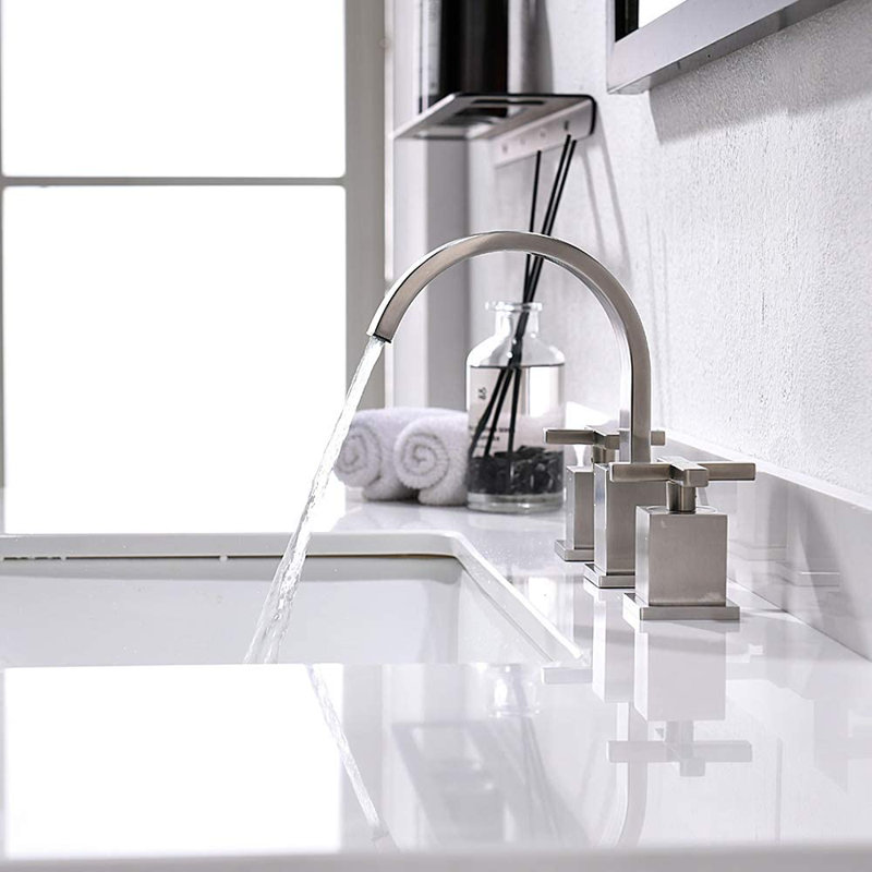 Bathroom Faucet with Drain Assembly, Brushed Nickel