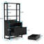 2 Drawer Vertical File Cabinet with Lock and Bookshelf-109708673