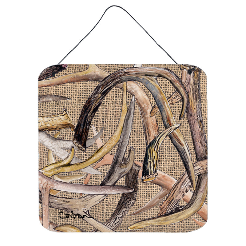 « cerf corners », impression sur plaque, H 6 po x l 6 po x P 0,02 po