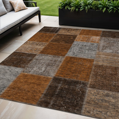 Tapis intérieur lavable 5 pi x 8 pi Patchwork