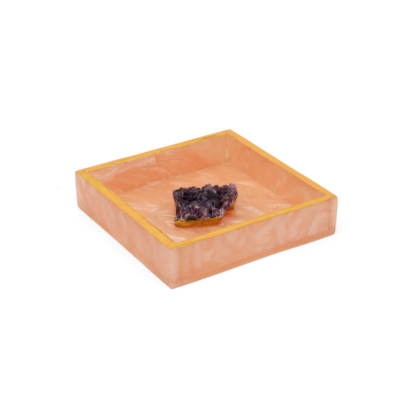 Porte-serviette plat en résine, Rose