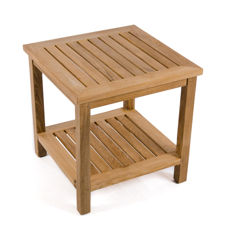 Shamorie Outdoor Square Teak Side Table