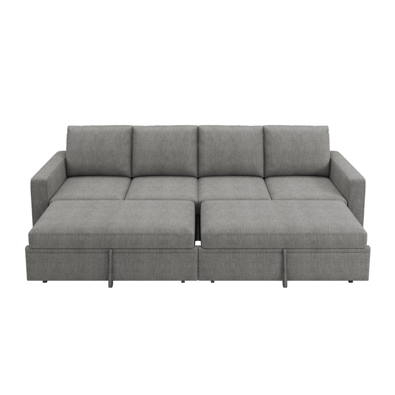 Canapé-lit modulaire Anureet Honbay, Mélange de polyester gris