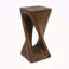 Table d'appoint d'extérieur, table de bout en forme de torsion, table d'appoint décorative, table de tabouret de jardin pour terrasse de balcon, côté piscine, béton léger, texture semblable au bois-1786621317