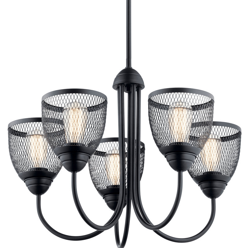 Lustre classique à 5 lumières Voclain, Noir