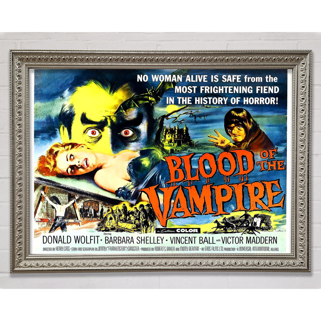 Blood Of The Vampire Poster 2 - Einzelne Bilderrahmen Kunstdrucke