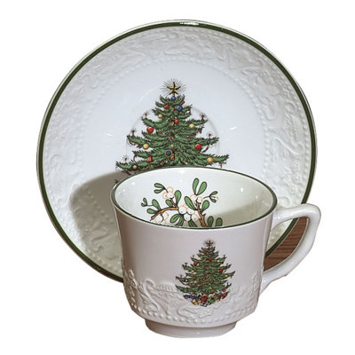 Tasse à thé ronde et soucoupe Leyte Dickens